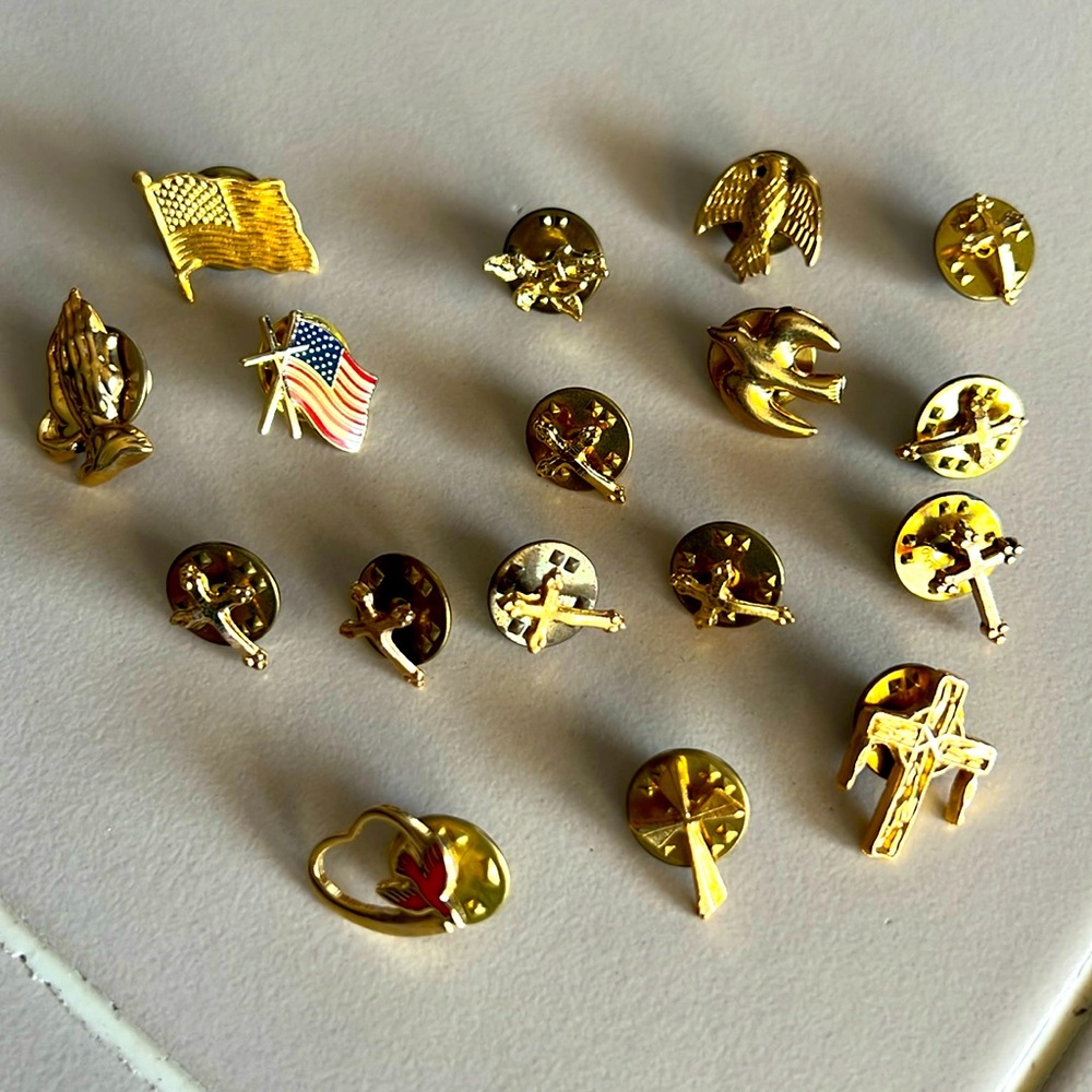 Lot of 17 Religious Pins